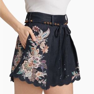Zimmermann
Rhiannon Printed Linen Tuck Shorts Size0
